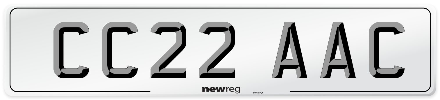 CC22 AAC Number Plate from New Reg